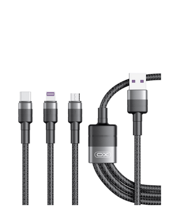 XO-NB-Q191 | 3in1 כבל מהיר 1.2 מטר מפוצל ליציאות