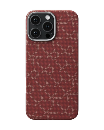 מגן הקרבון הדק והקל בעולם | PITAKA - פיטאקה - Iphone 16 Pro Max - RED/GOLD