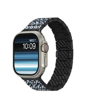Pitaka Apple Watch BAND - Dreamland ChromaCarbon Mosaic | רצועת שעון קרבון פיטאקה