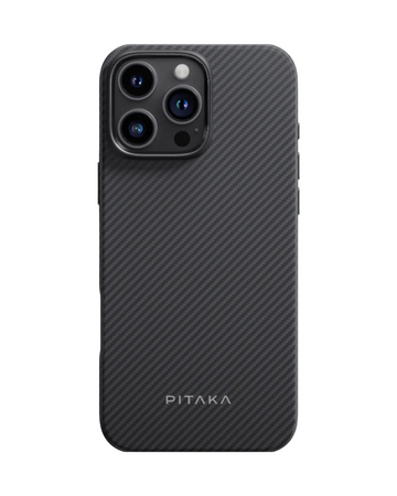 Iphone 16 Pro Max - Black/Grey Protective | מגן קרבון יוקרתי וחזק במיוחד | PITAKA - פיטאקה