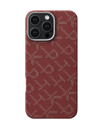 מגן הקרבון הדק והקל בעולם | PITAKA - פיטאקה - Iphone 16 Pro - RED/GOLD