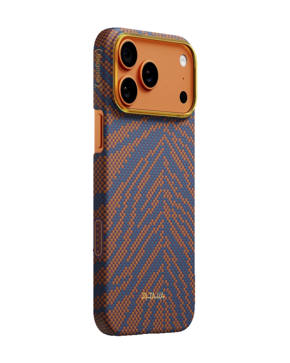 PITAKA Breath of Veins Edge Case iPhone 17 Pro Burning Orange - מגן סיב ארמיד פרימיום לאייפון 17 פרו