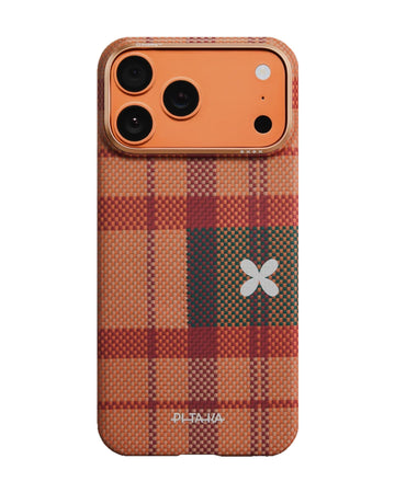 PITAKA Flora in Grid Edge Case iPhone 17 Pro Max Cloud Dusk - מגן סיב ארמיד פרימיום לאייפון 17 פרו מקס