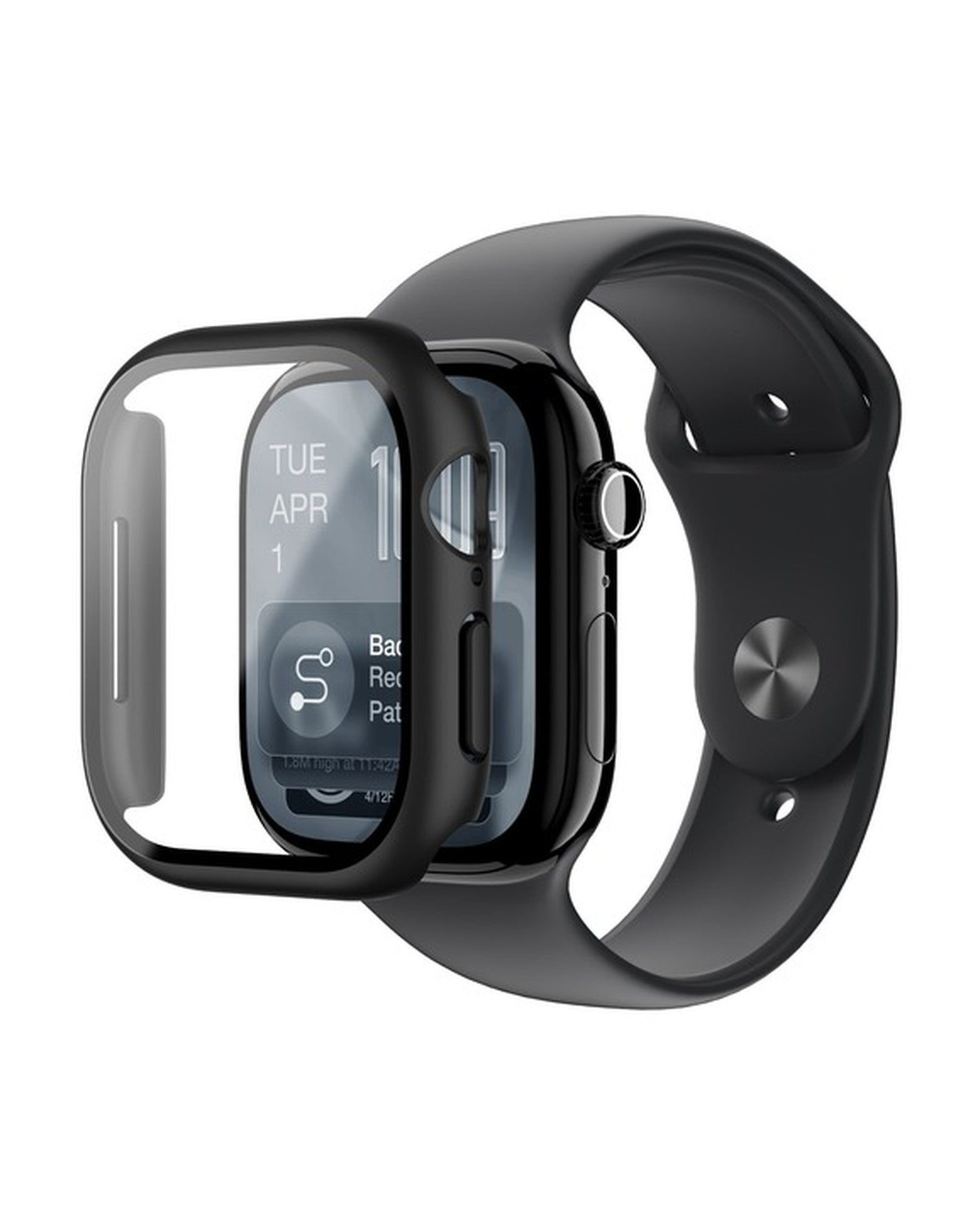 AMAZINGTHING Radix Glass With Case Watch 46mm Black - זכוכית מגן עם כיסוי לשעון 46 מ״מ שחור