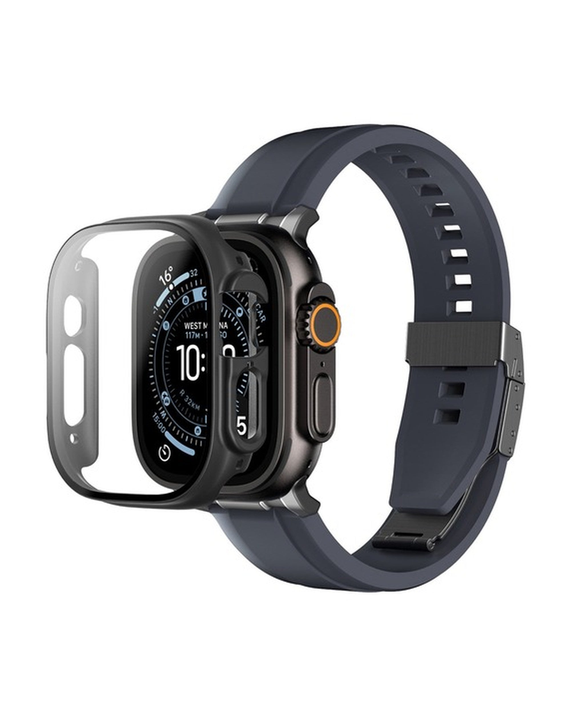AMAZINGTHING Radix Glass With Case Watch 42mm Black - זכוכית מגן עם כיסוי לשעון 42 מ״מ שחור