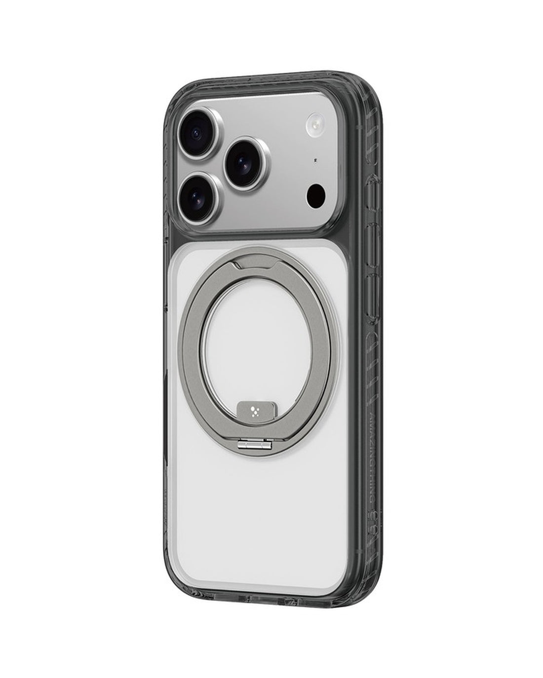 AMAZINGTHING Titan Pro MagSpin Case iPhone 17 Pro Gray - מגן פרימיום עם רינג מסתובב לאייפון 17 פרו אפור