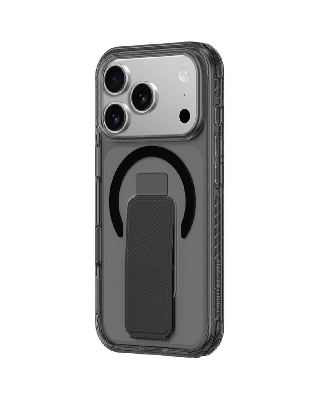 AMAZINGTHING Titan Pro+ Holder Case iPhone 17 Pro Black - מגן פרימיום עם מעמד מתקפל לאייפון 17 פרו שחור