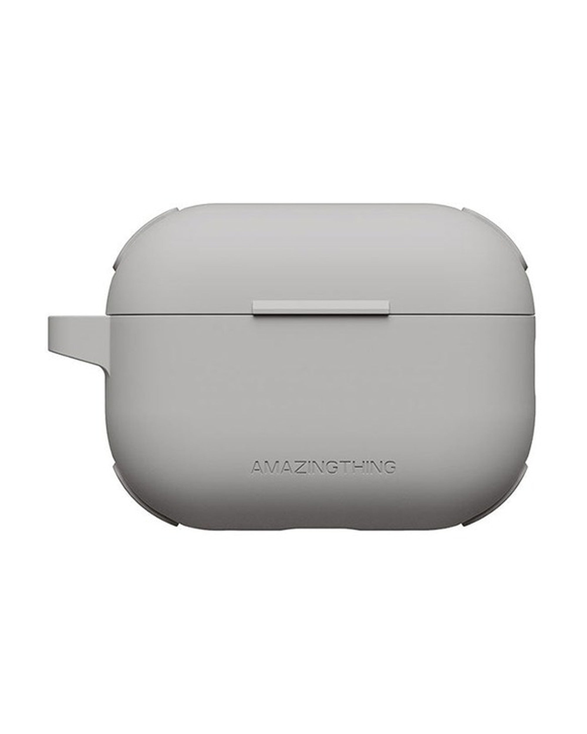 AMAZINGTHING Omni GripClip Case AirPods 4 Gray - מגן עם קליפס אחיזה לאיירפודס 4 אפור