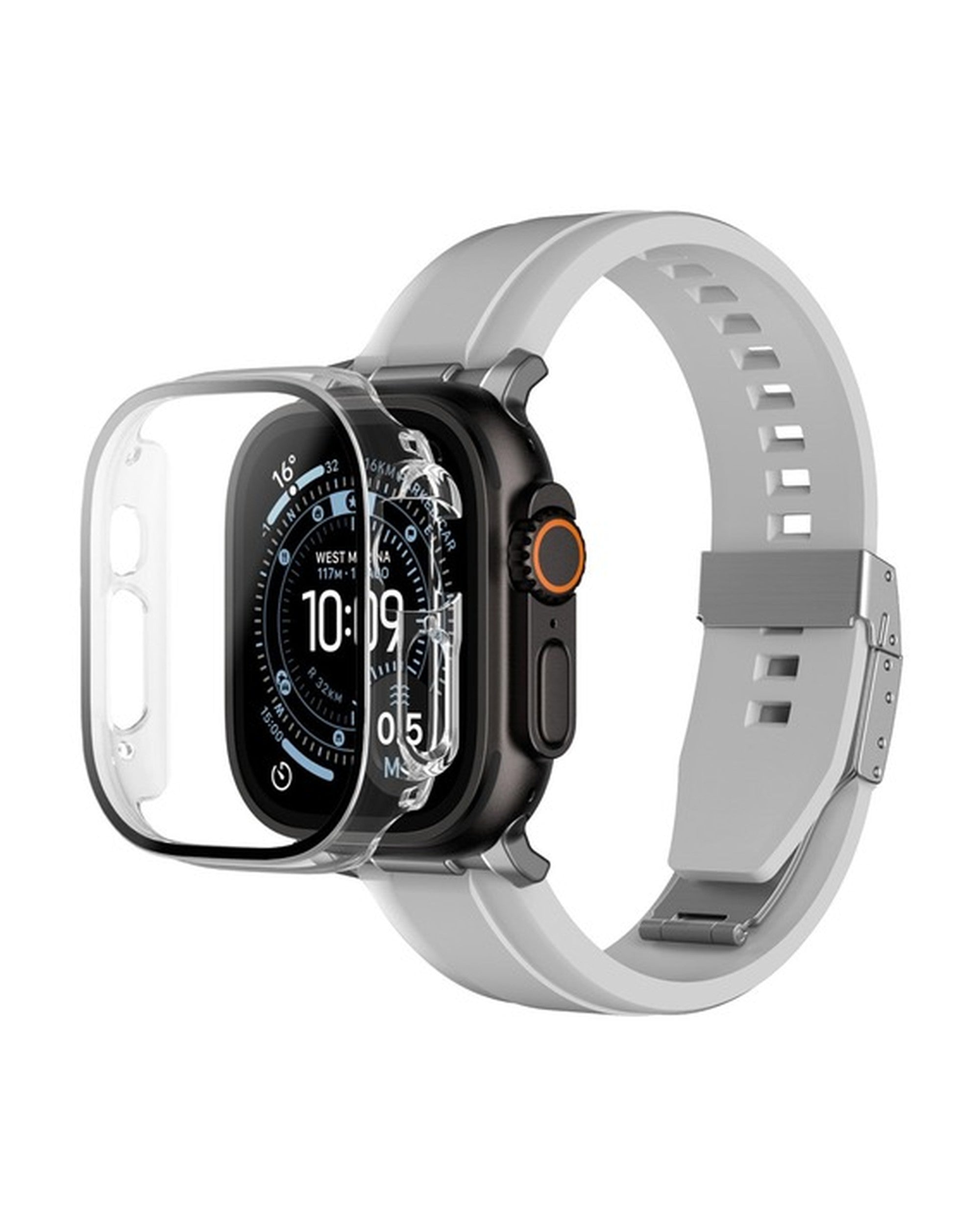 AMAZINGTHING Radix Glass With Case Watch 42mm Black - זכוכית מגן עם כיסוי לשעון 42 מ״מ שחור