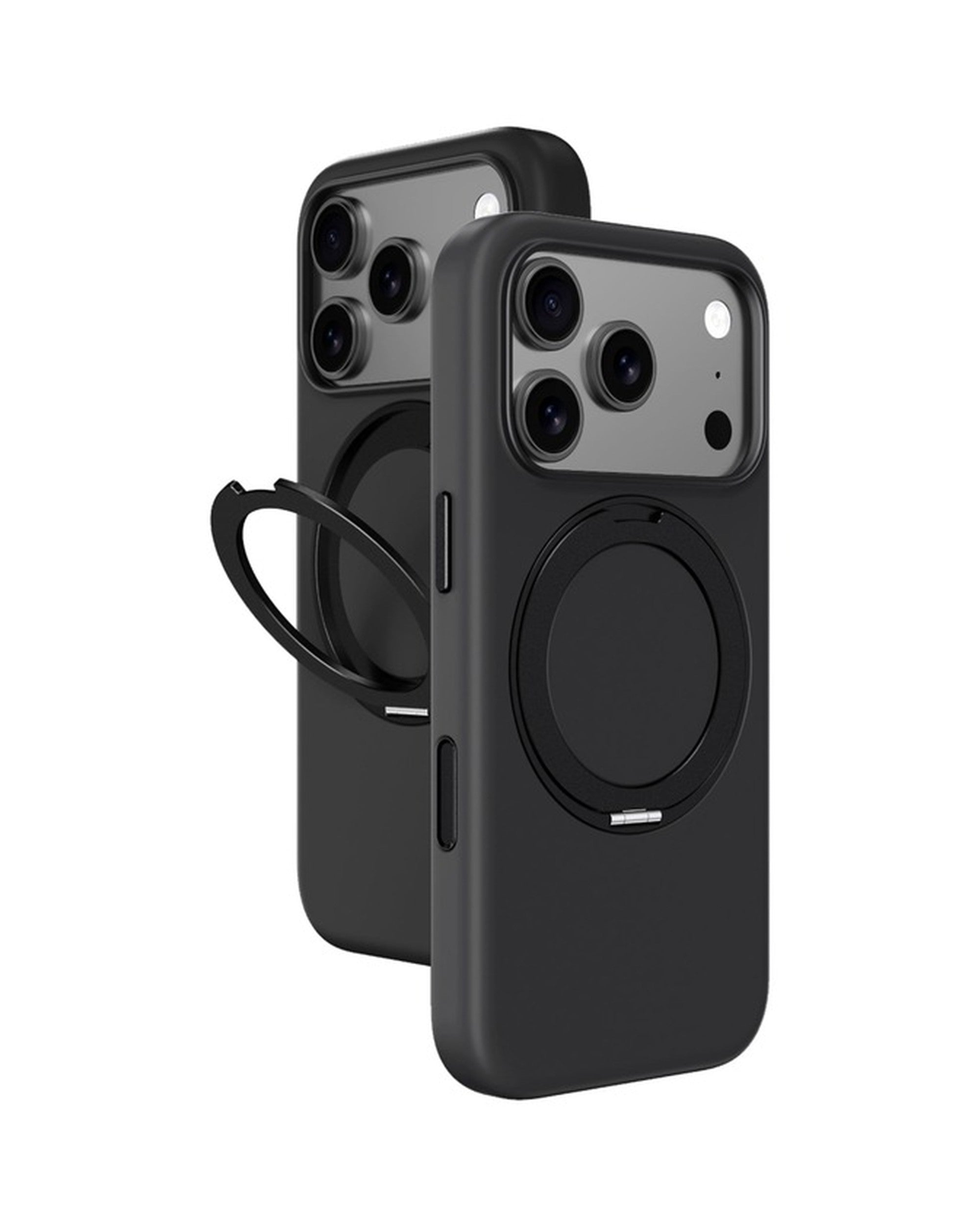 AMAZINGTHING Cloudie MagSpin Case iPhone 17 Pro Black - מגן רך Cloudie עם רינג מסתובב לאייפון 17 פרו שחור
