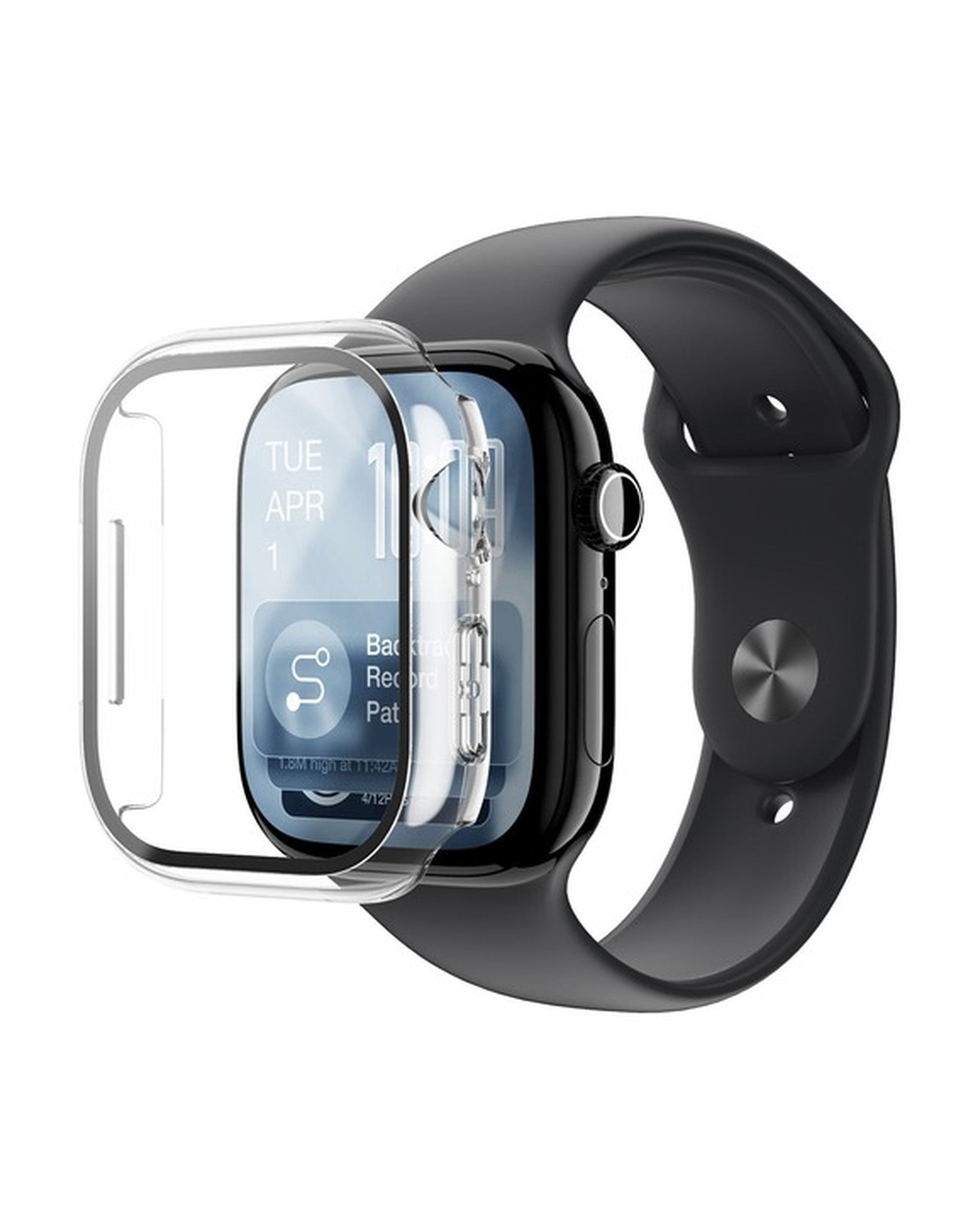 AMAZINGTHING Radix Glass With Case Watch 46mm Black - זכוכית מגן עם כיסוי לשעון 46 מ״מ שחור