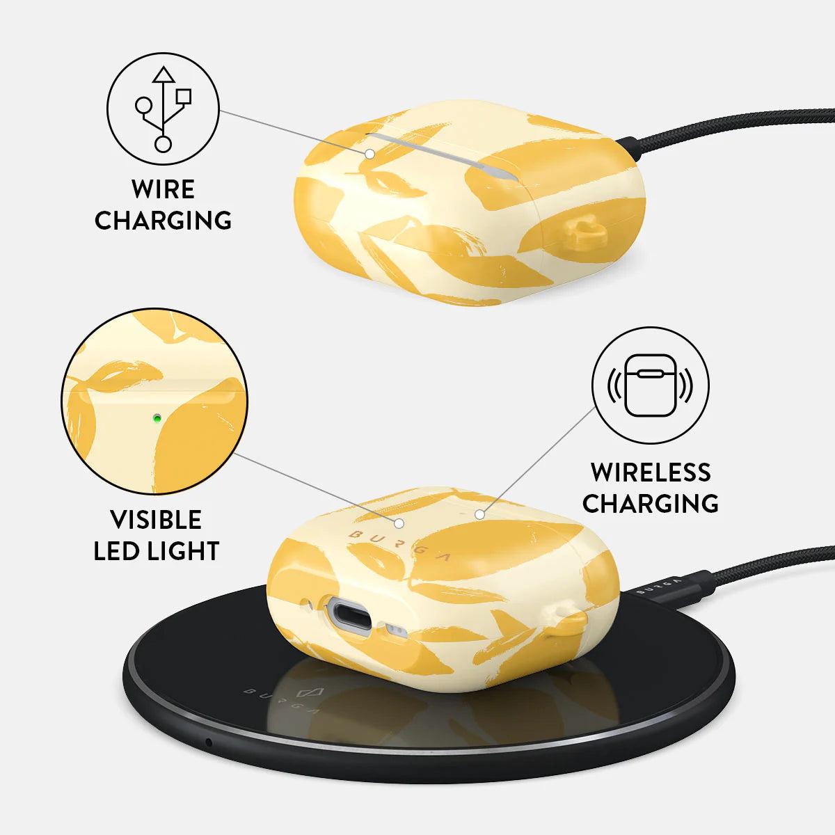 BURGA AIRPODS 4 | LEMON TART - כיסוי אופנתי לאוזניות