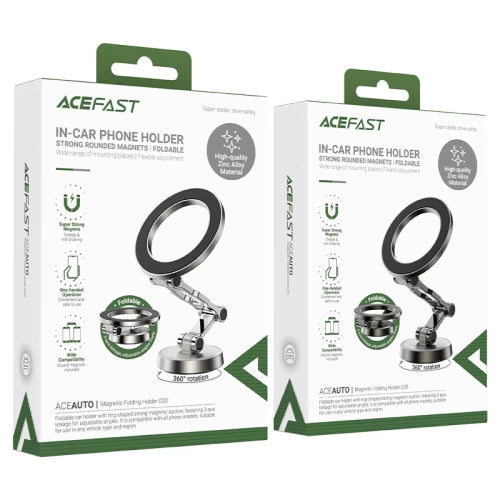 זרוע 360 לרכב מתקפלת - ACEFAST D20 | למכשירים תומכי Magsafe