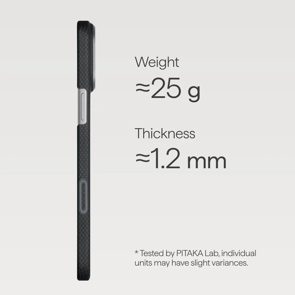 PITAKA Sakura Hours Edge Case iPhone 17 Pro Midnight Black - מגן סיב ארמיד פרימיום לאייפון 17 פרו · הזמנה מוקדמה · צפי אספקה 4.9