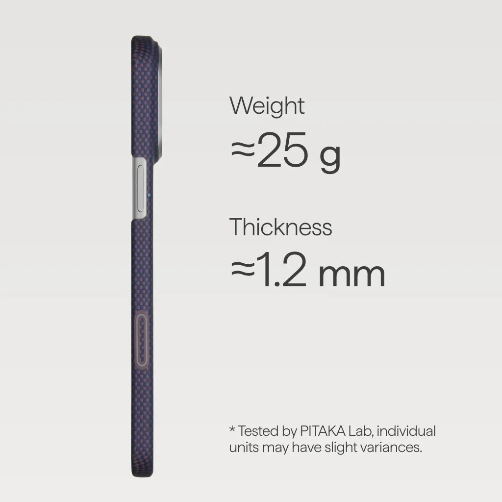 PITAKA Sakura Hours Edge Case iPhone 17 Pro Max Twilight Violet - מגן סיב ארמיד פרימיום לאייפון 17 פרו מקס · הזמנה מוקדמה · צפי אספקה 4.9