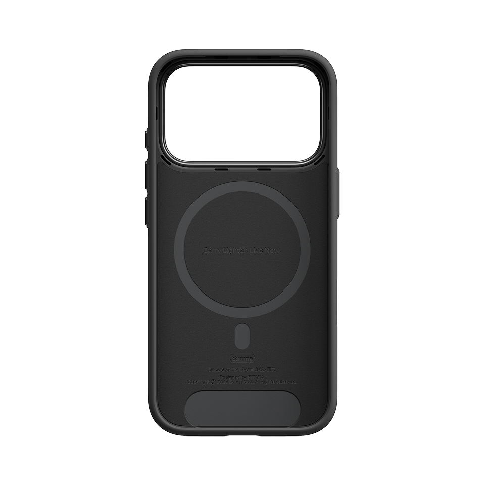 iPhone 18 Pro | Black / Grey (Twill) - מגן הקרבון המחוזק Summa | PITAKA - פיטאקה