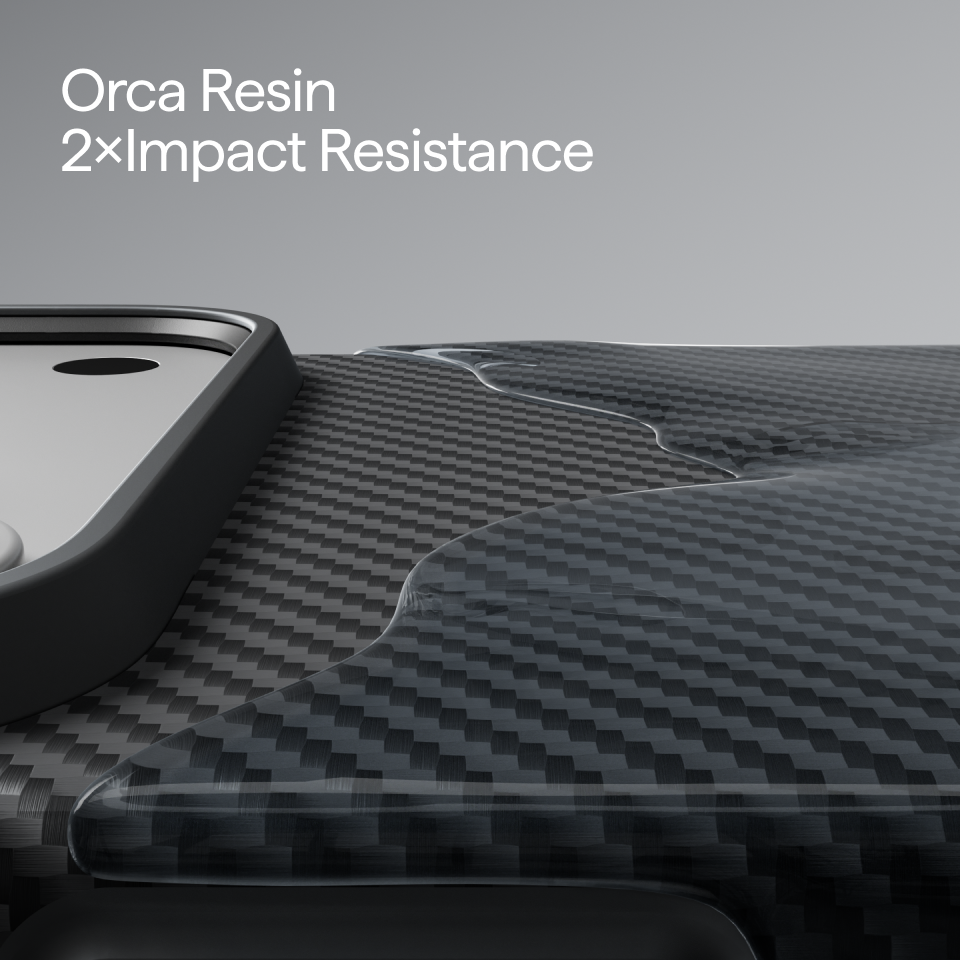 iPhone 18 Pro | Black / Grey (Twill) - מגן הקרבון המחוזק Summa | PITAKA - פיטאקה