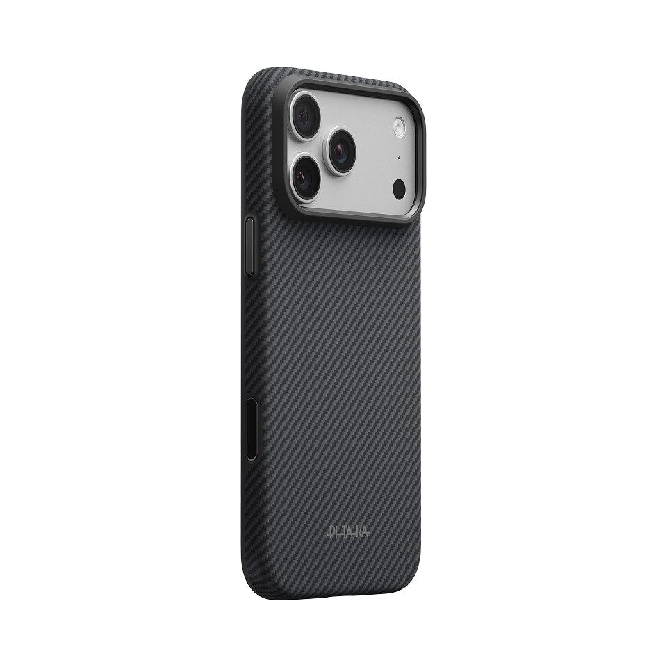 iPhone 18 Pro Max | Black / Grey (Twill) - מגן הקרבון המחוזק Summa | PITAKA - פיטאקה