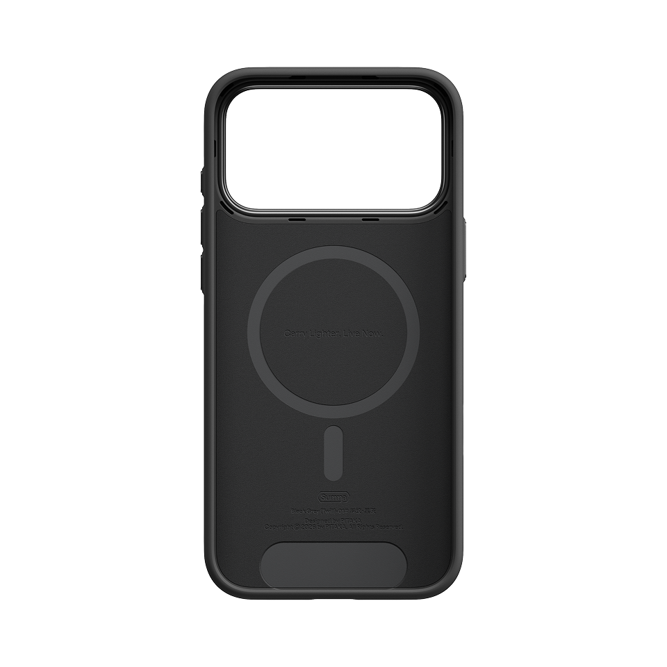 iPhone 18 Pro Max | Black / Grey (Twill) - מגן הקרבון המחוזק Summa | PITAKA - פיטאקה