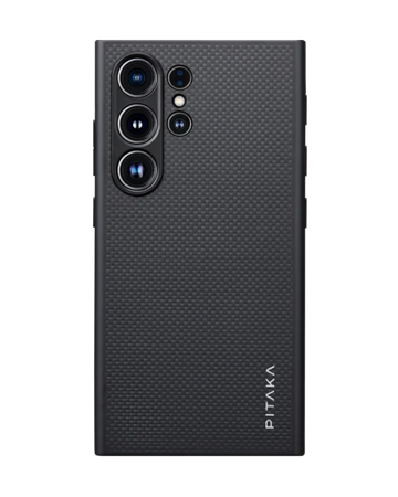 Samsung S24 Ultra - Classic Black PINBUTTON | מגן הקרבון הדק והקל בעולם | PITAKA - פיטאקה