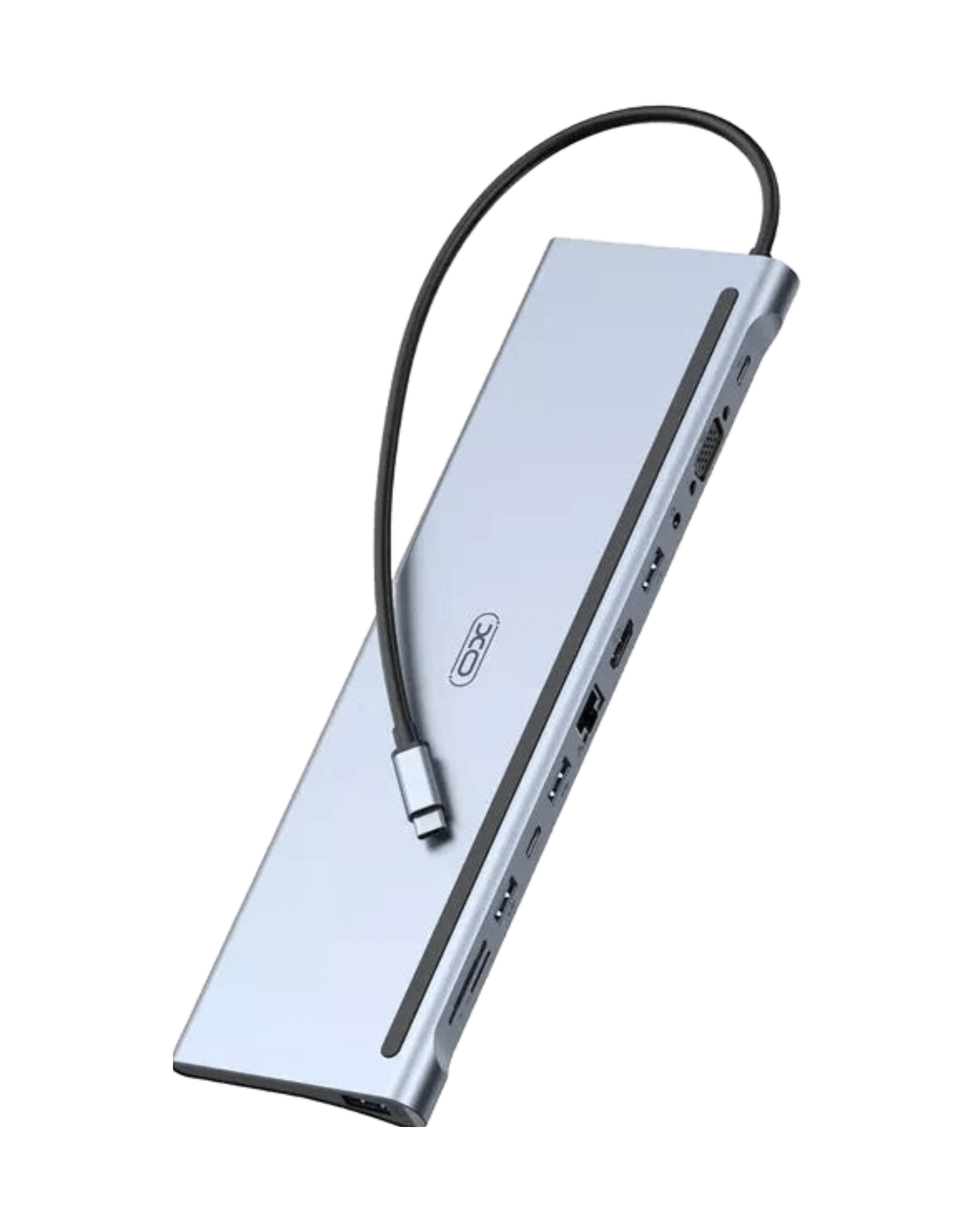 XO - HUB010 | מפצל וסטנד למחשב נייד מ type c ל 12 יציאות