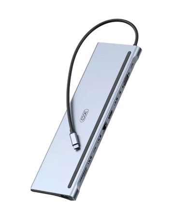 XO - HUB010 | מפצל וסטנד למחשב נייד מ type c ל 12 יציאות