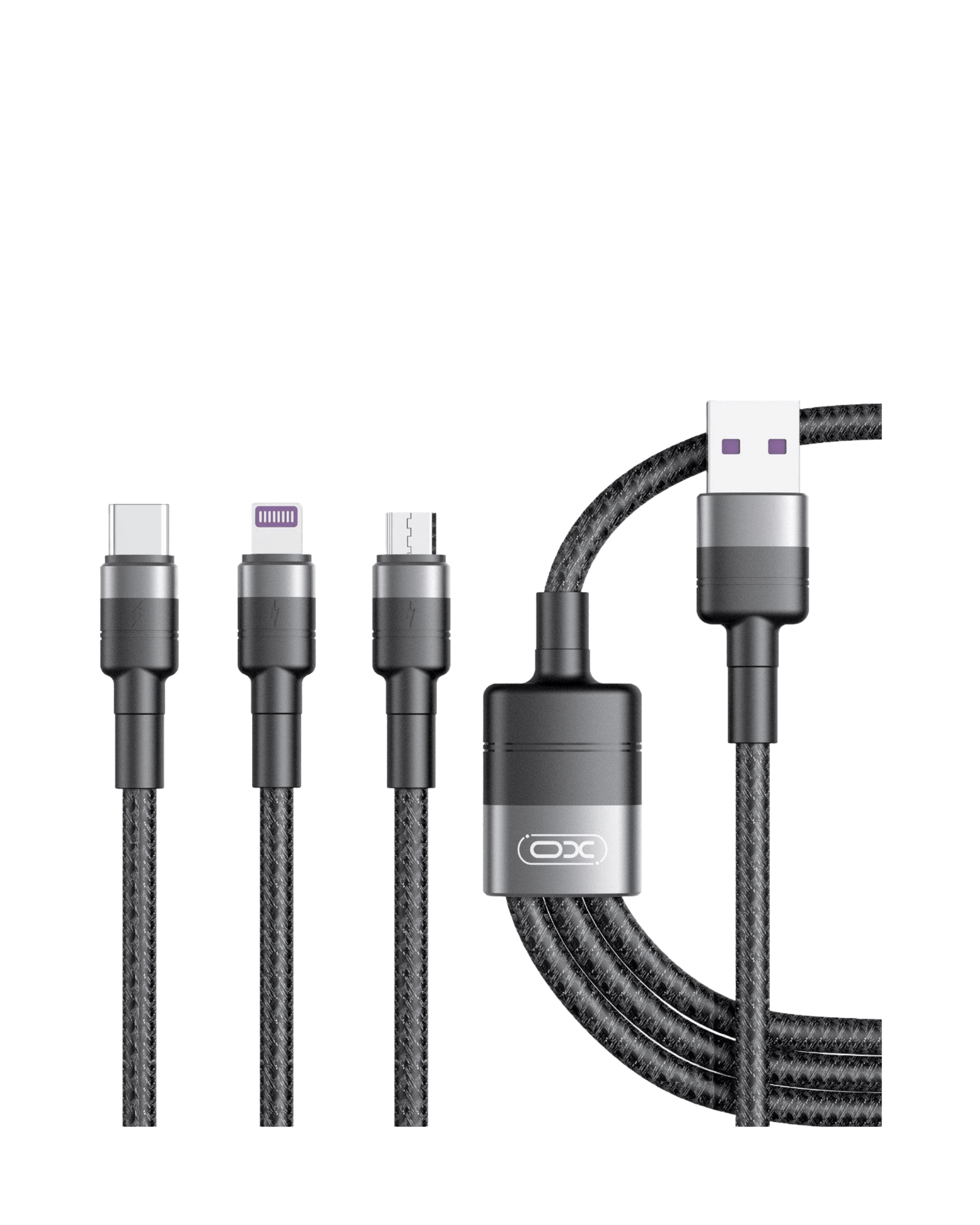 XO-NB-Q191 | 3in1  כבל מהיר 1.2 מטר מפוצל ליציאות