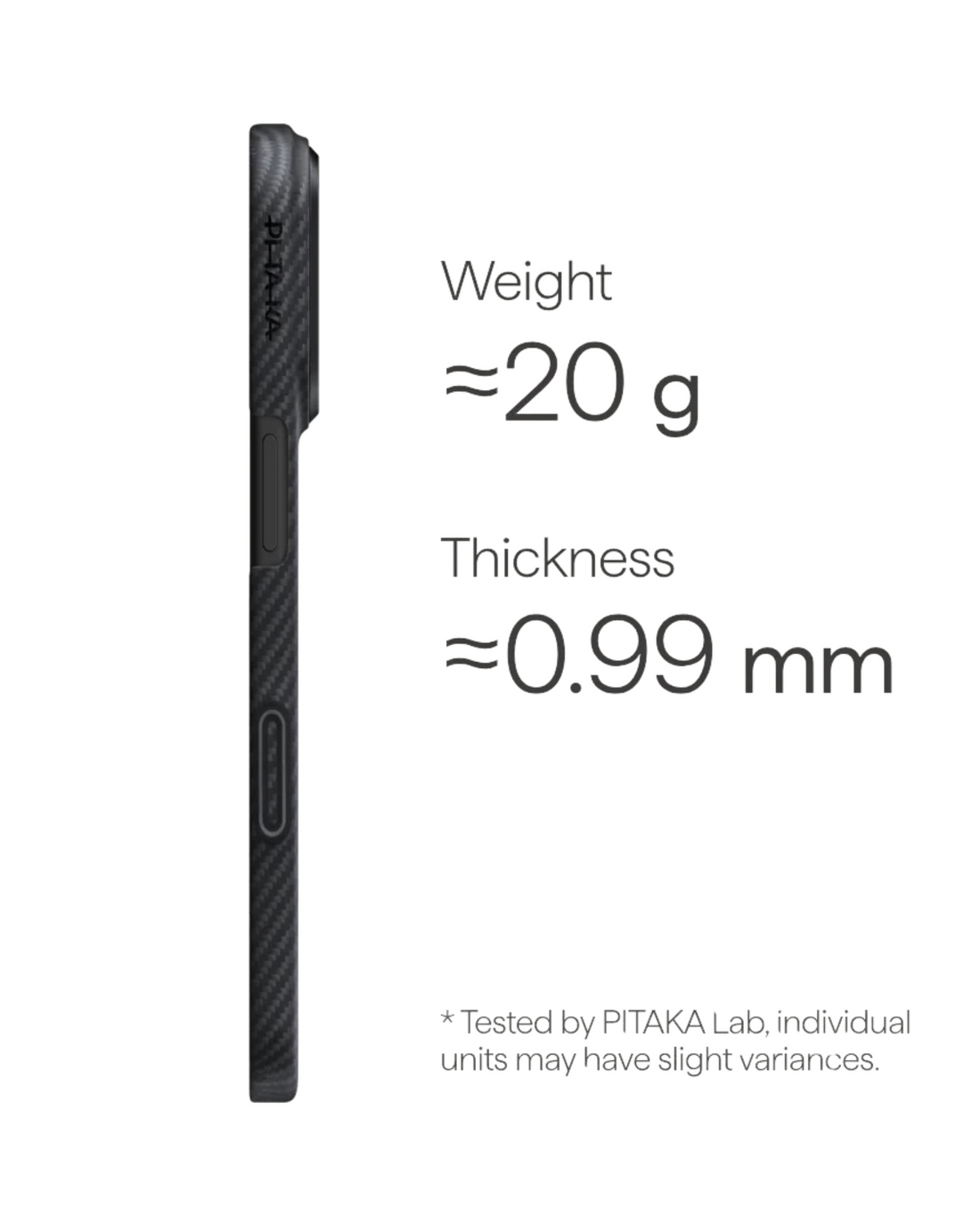 Iphone 17 Pro | Black\Grey מגן הקרבון הדק והקל בעולם | PITAKA - פיטאקה