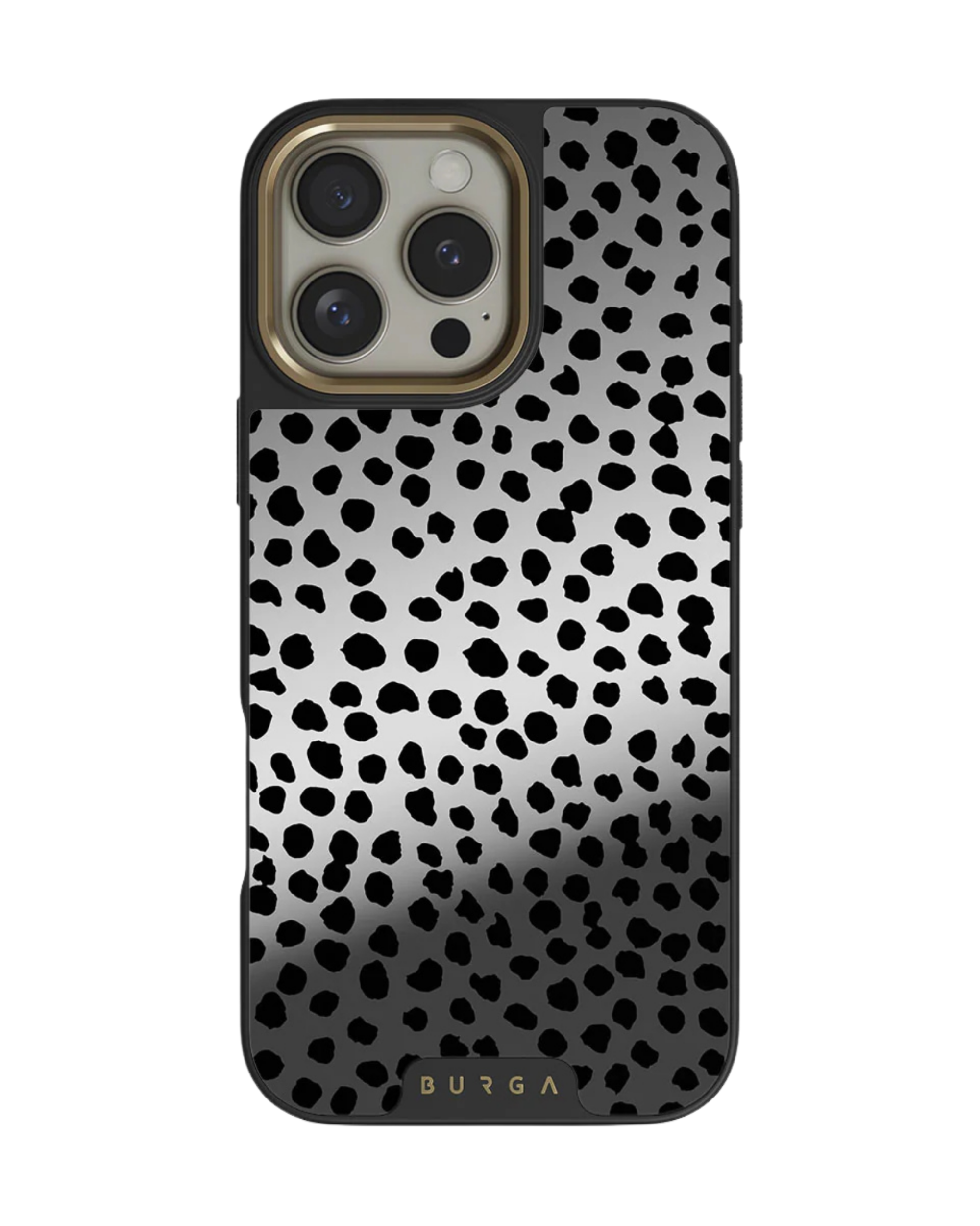 BURGA MIRROR | ALMOND LATTE - כיסוי מראה אופנתי לאייפון 16 פרו מקס תומך Magsafe