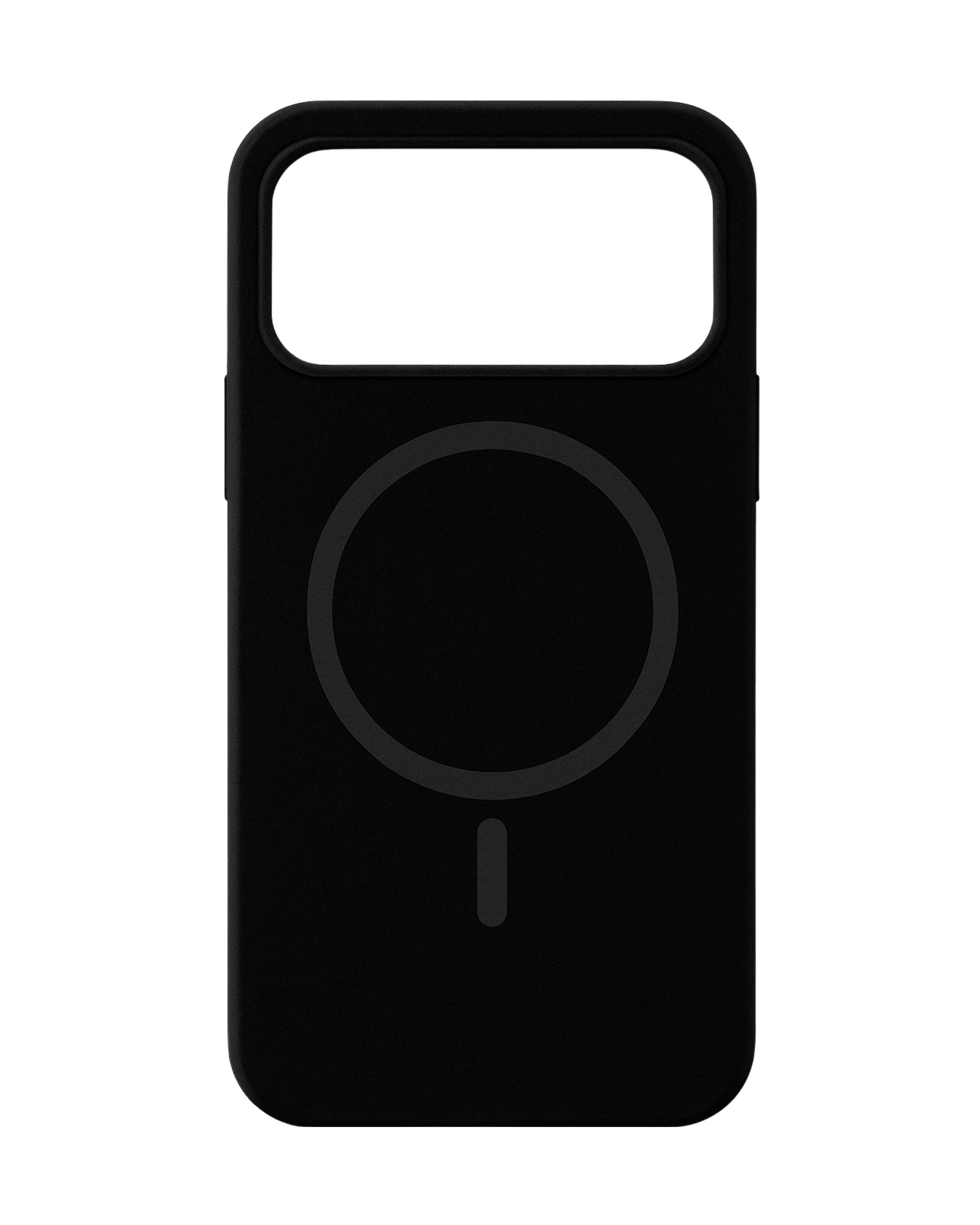 כיסוי סיליקון דמוי קטיפה לאייפון 17 פרו  | תומך מאגסייפ | שחור