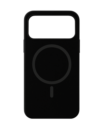 כיסוי סיליקון דמוי קטיפה לאייפון 17 פרו  | תומך מאגסייפ | שחור