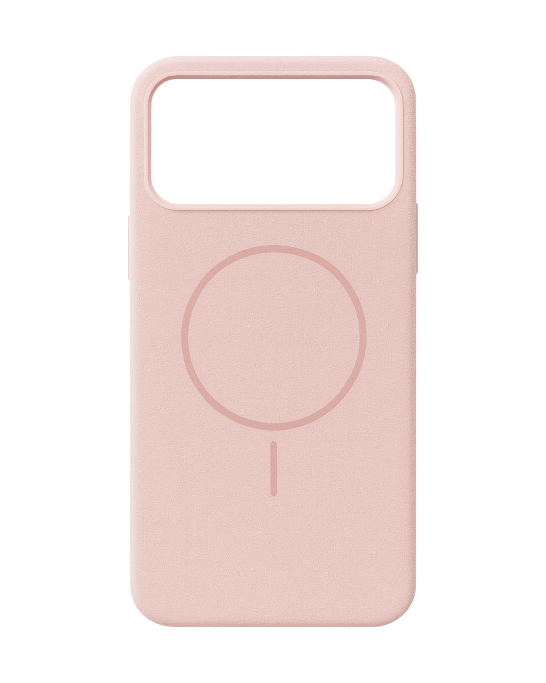 כיסוי סיליקון דמוי קטיפה לאייפון 17 פרו  | תומך מאגסייפ | ורוד בייבי