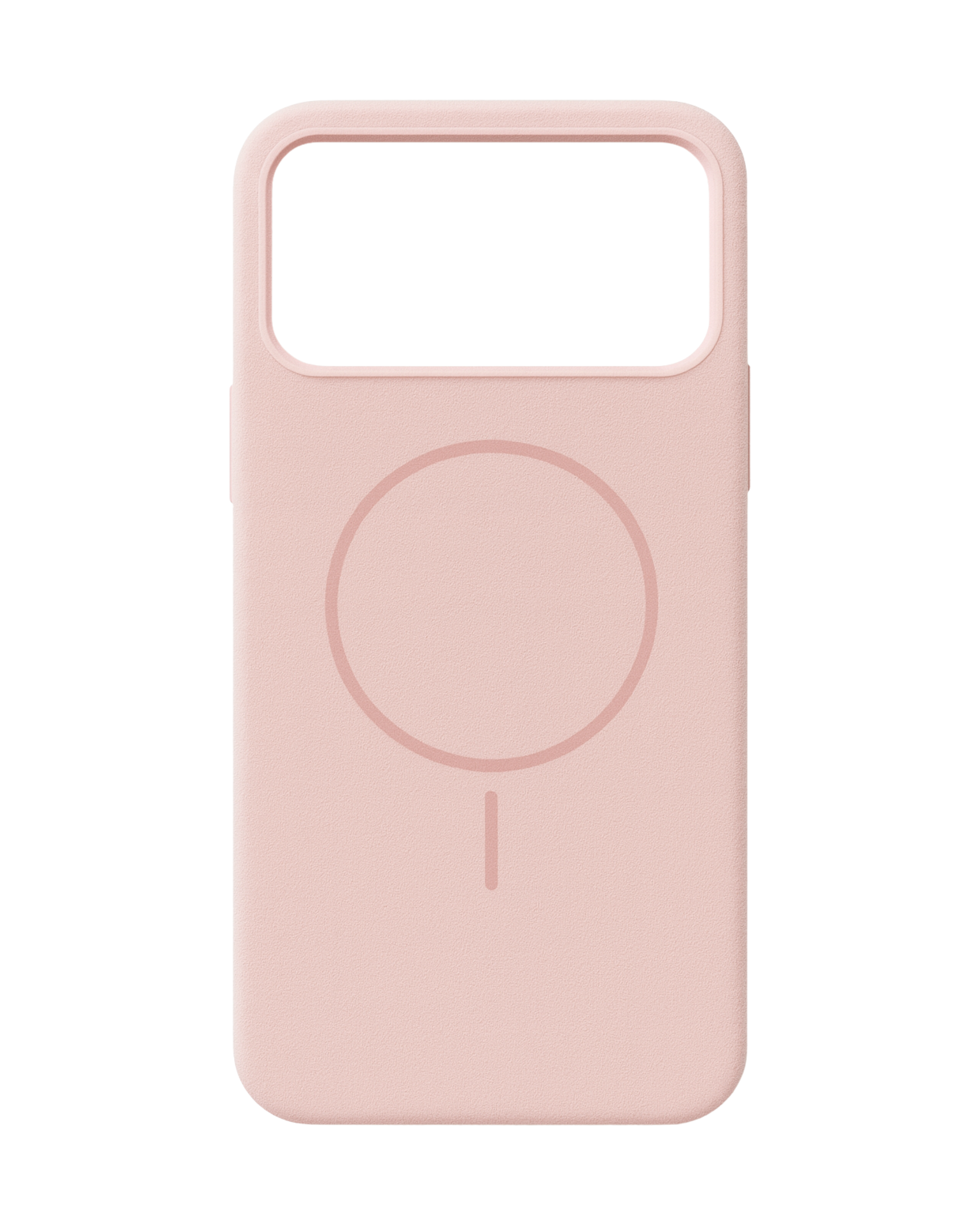 כיסוי סיליקון דמוי קטיפה לאייפון 17 פרו  | תומך מאגסייפ | ורוד בייבי