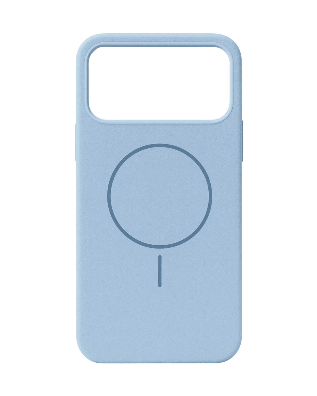 כיסוי סיליקון דמוי קטיפה לאייפון 17 פרו  מקס | תומך מאגסייפ | תכלת