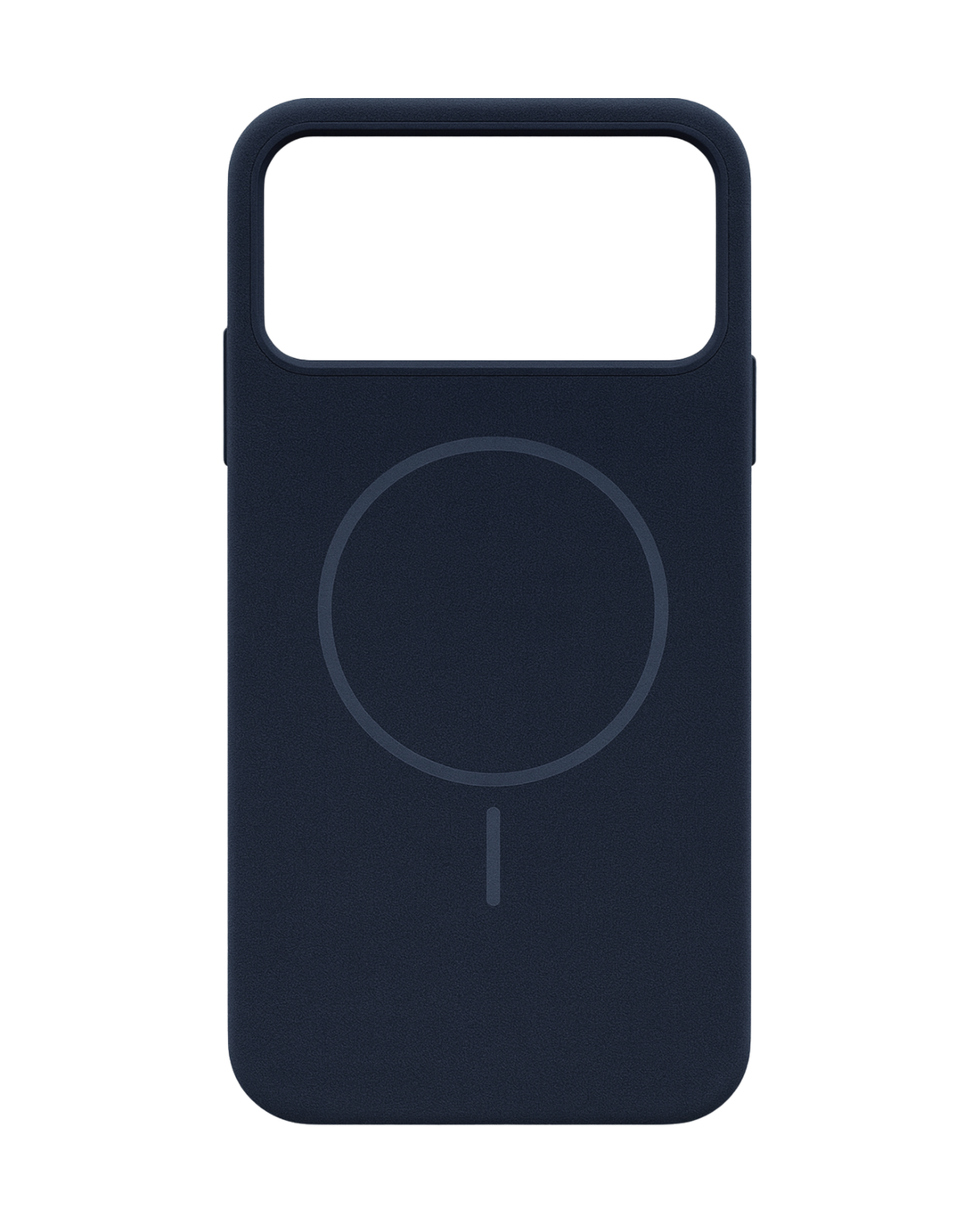 כיסוי סיליקון דמוי קטיפה לאייפון 17 פרו  מקס | תומך מאגסייפ | כחול נאיבי