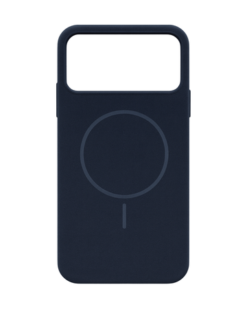 כיסוי סיליקון דמוי קטיפה לאייפון 17 פרו  מקס | תומך מאגסייפ | כחול נאיבי