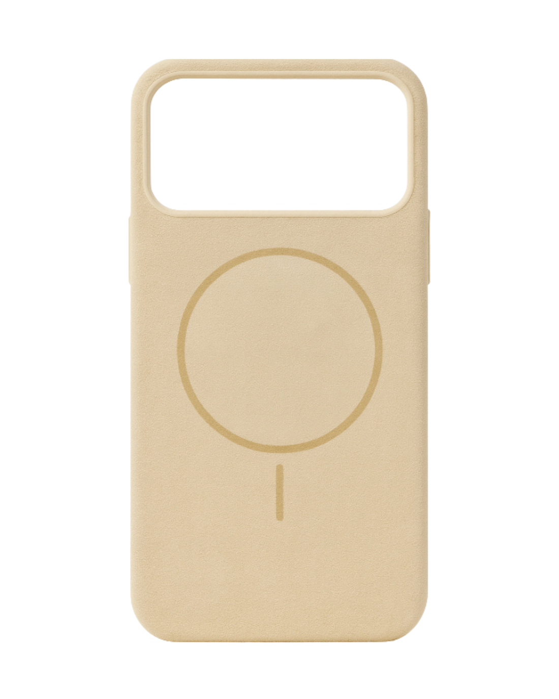 כיסוי סיליקון דמוי קטיפה לאייפון 17 פרו  | תומך מאגסייפ | בז'