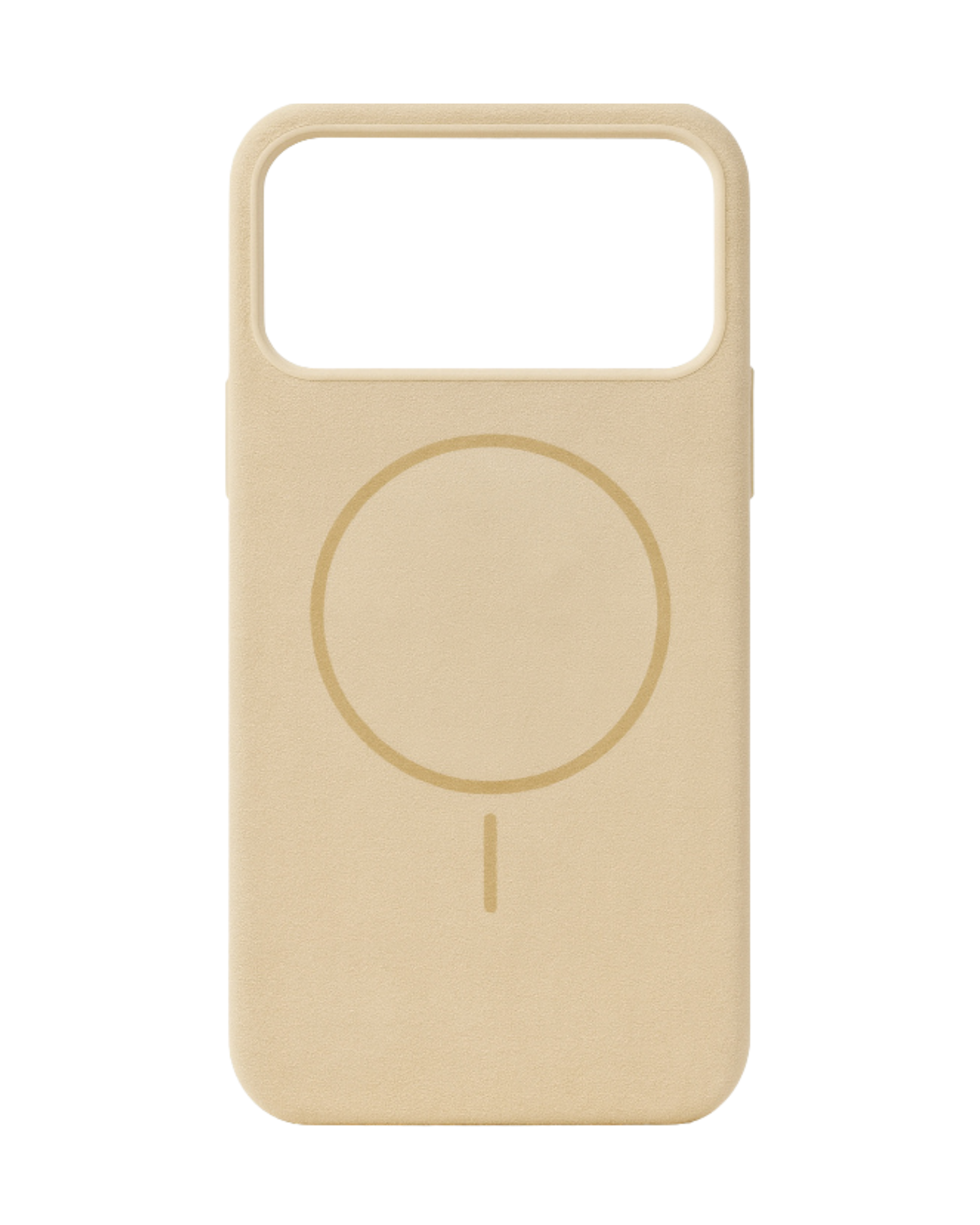 כיסוי סיליקון דמוי קטיפה לאייפון 17 פרו  מקס | תומך מאגסייפ | בז'