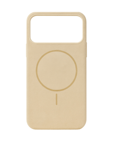 כיסוי סיליקון דמוי קטיפה לאייפון 17 פרו  מקס | תומך מאגסייפ | בז'