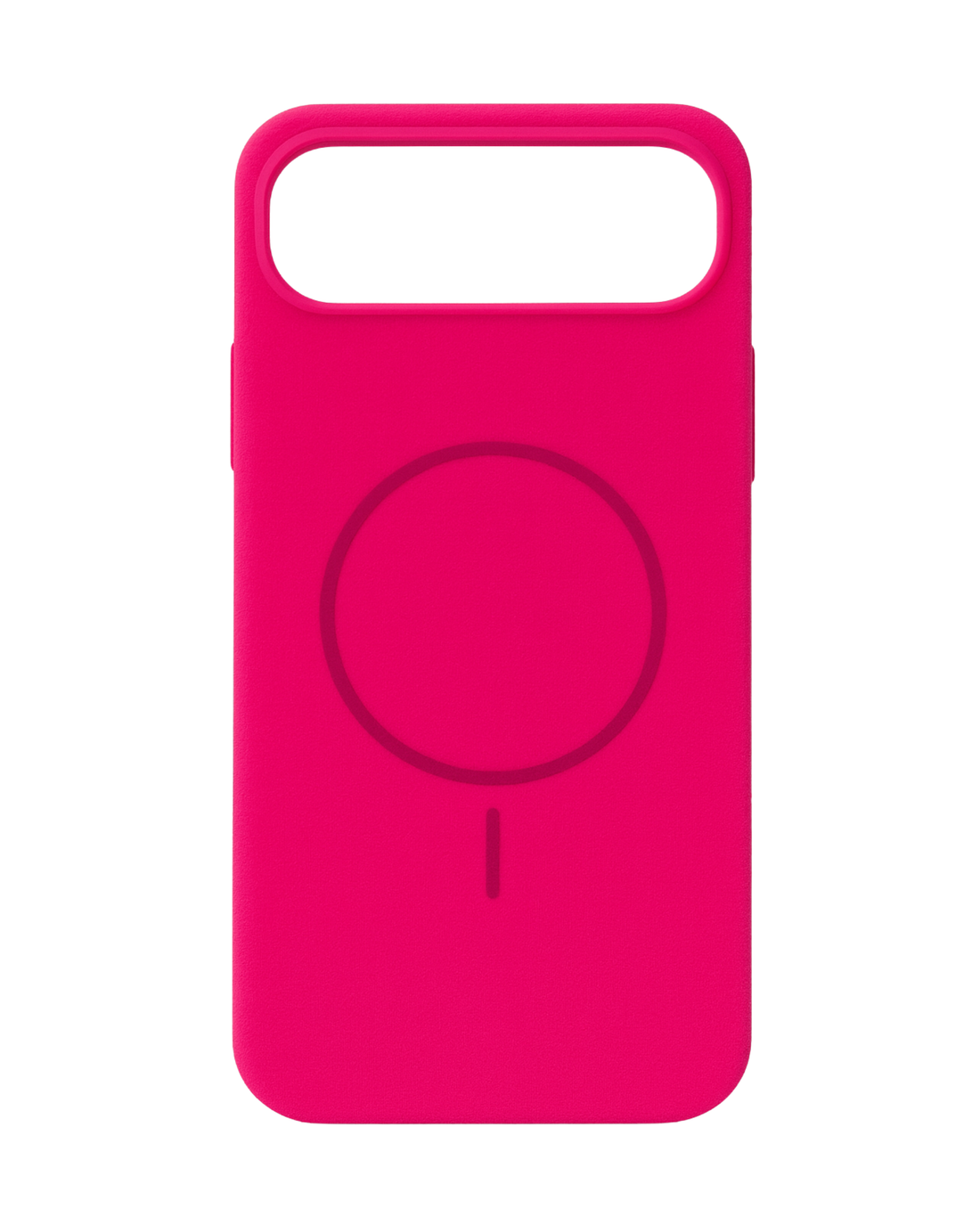 כיסוי סיליקון דמוי קטיפה לאייפון 17 אייר | תומך מאגסייפ | ורוד פוקסיה