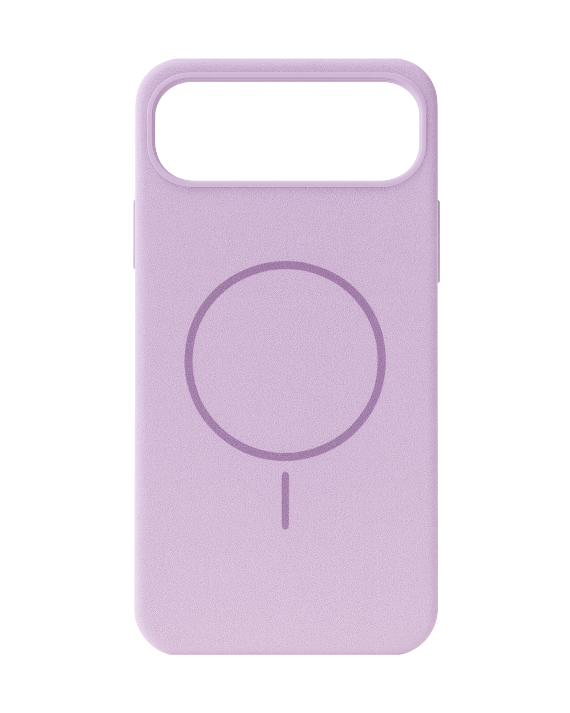 כיסוי סיליקון דמוי קטיפה לאייפון 17 אייר | תומך מאגסייפ | סגול לילך