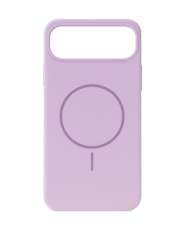 כיסוי סיליקון דמוי קטיפה לאייפון 17 אייר | תומך מאגסייפ | סגול לילך