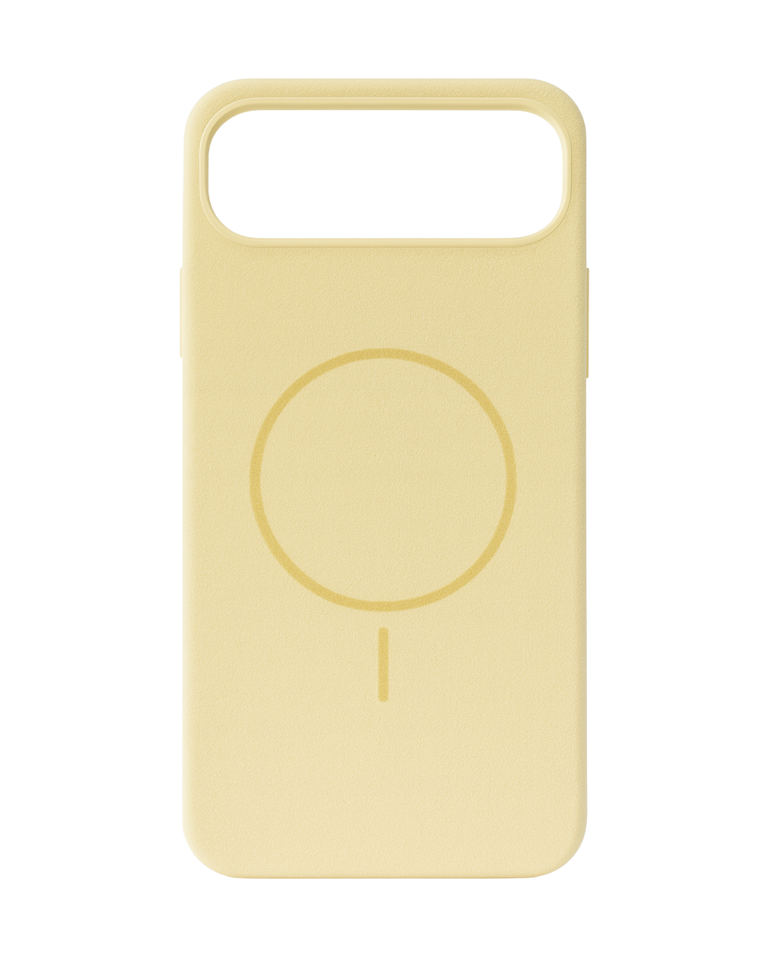 כיסוי סיליקון דמוי קטיפה לאייפון 17 אייר | תומך מאגסייפ | צהוב בננה