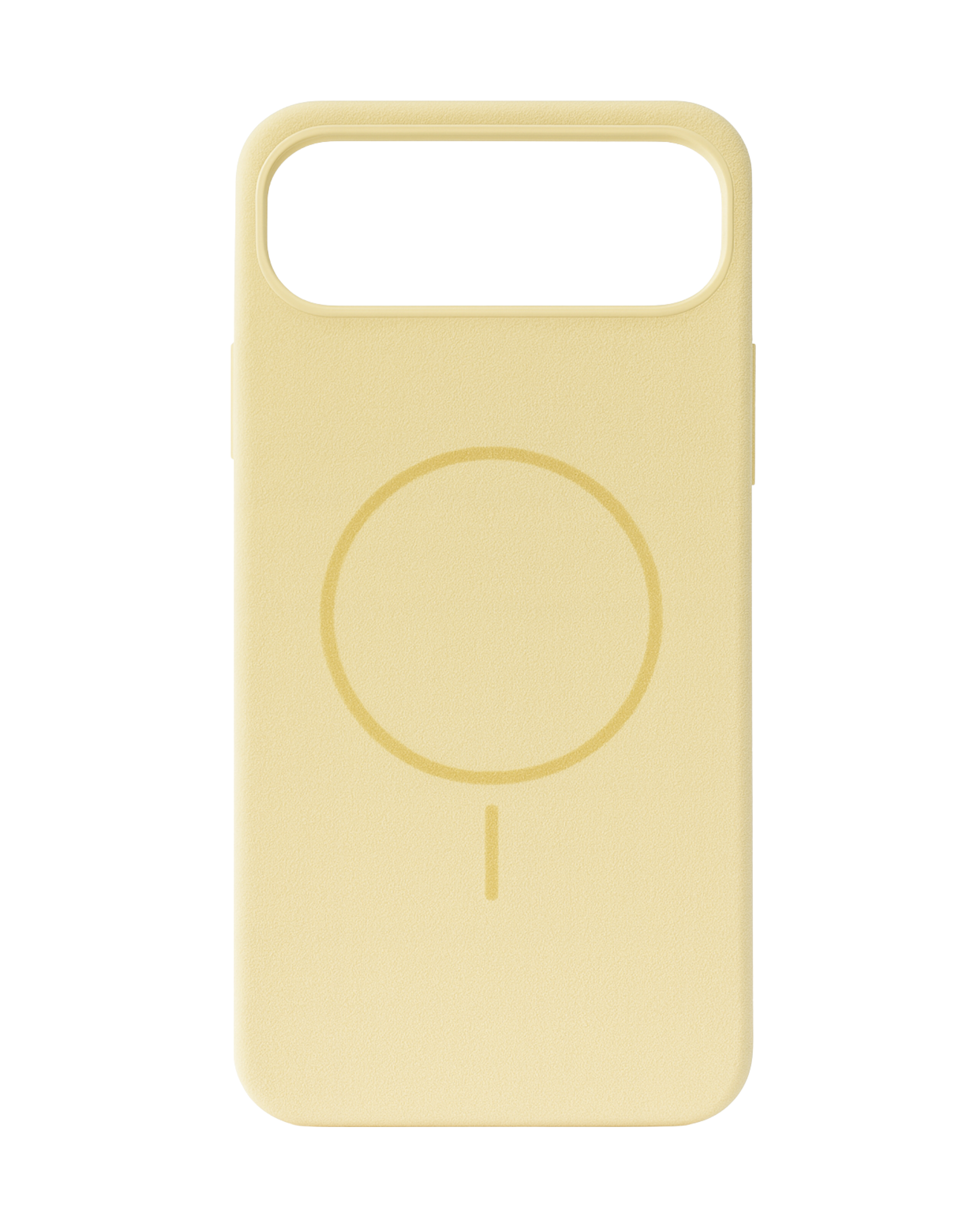 כיסוי סיליקון דמוי קטיפה לאייפון 17 אייר | תומך מאגסייפ | צהוב בננה