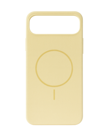 כיסוי סיליקון דמוי קטיפה לאייפון 17 אייר | תומך מאגסייפ | צהוב בננה