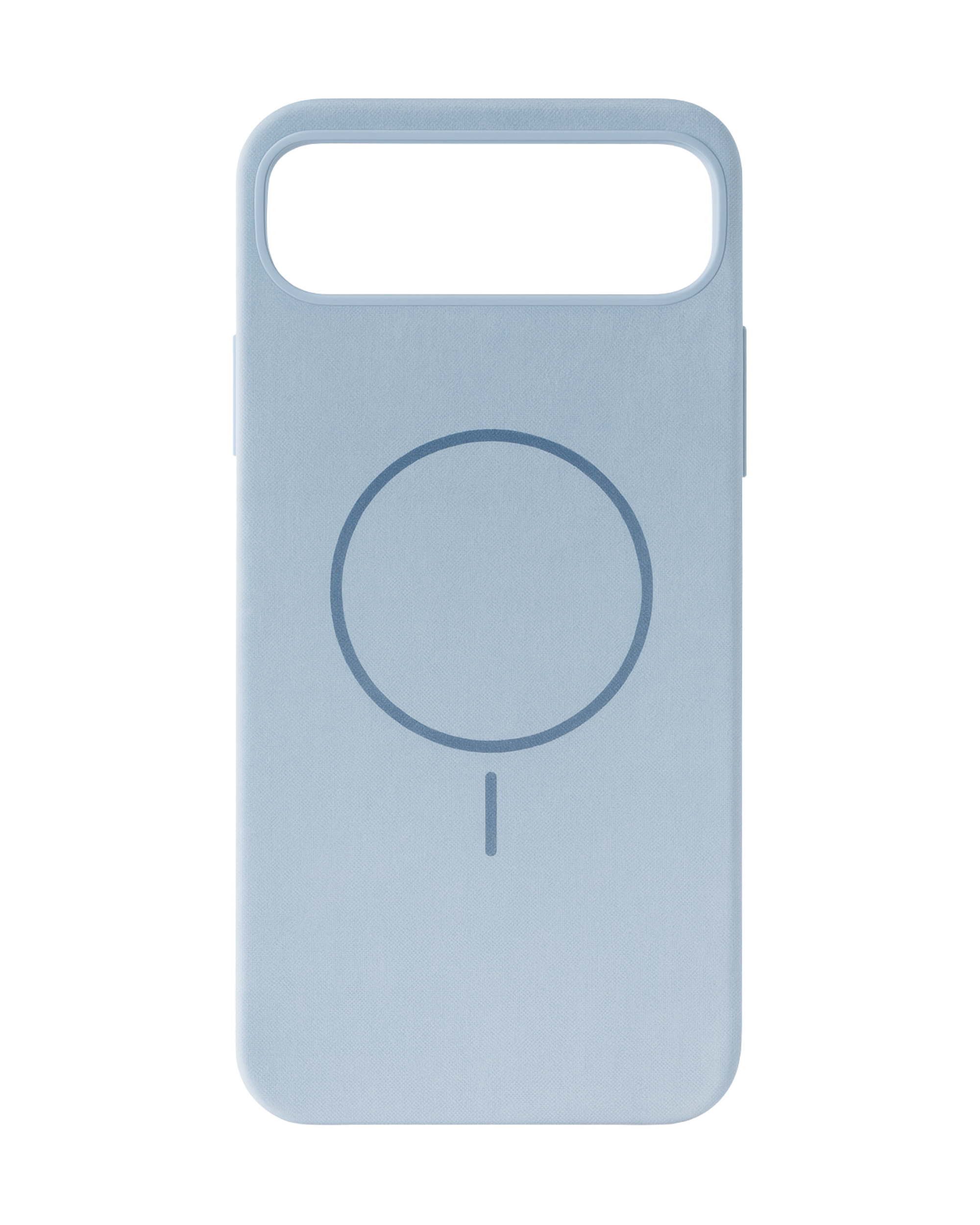 כיסוי סיליקון דמוי קטיפה לאייפון 17 אייר | תומך מאגסייפ | תכלת