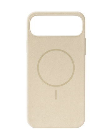 כיסוי סיליקון דמוי קטיפה לאייפון 17 אייר | תומך מאגסייפ | בז'