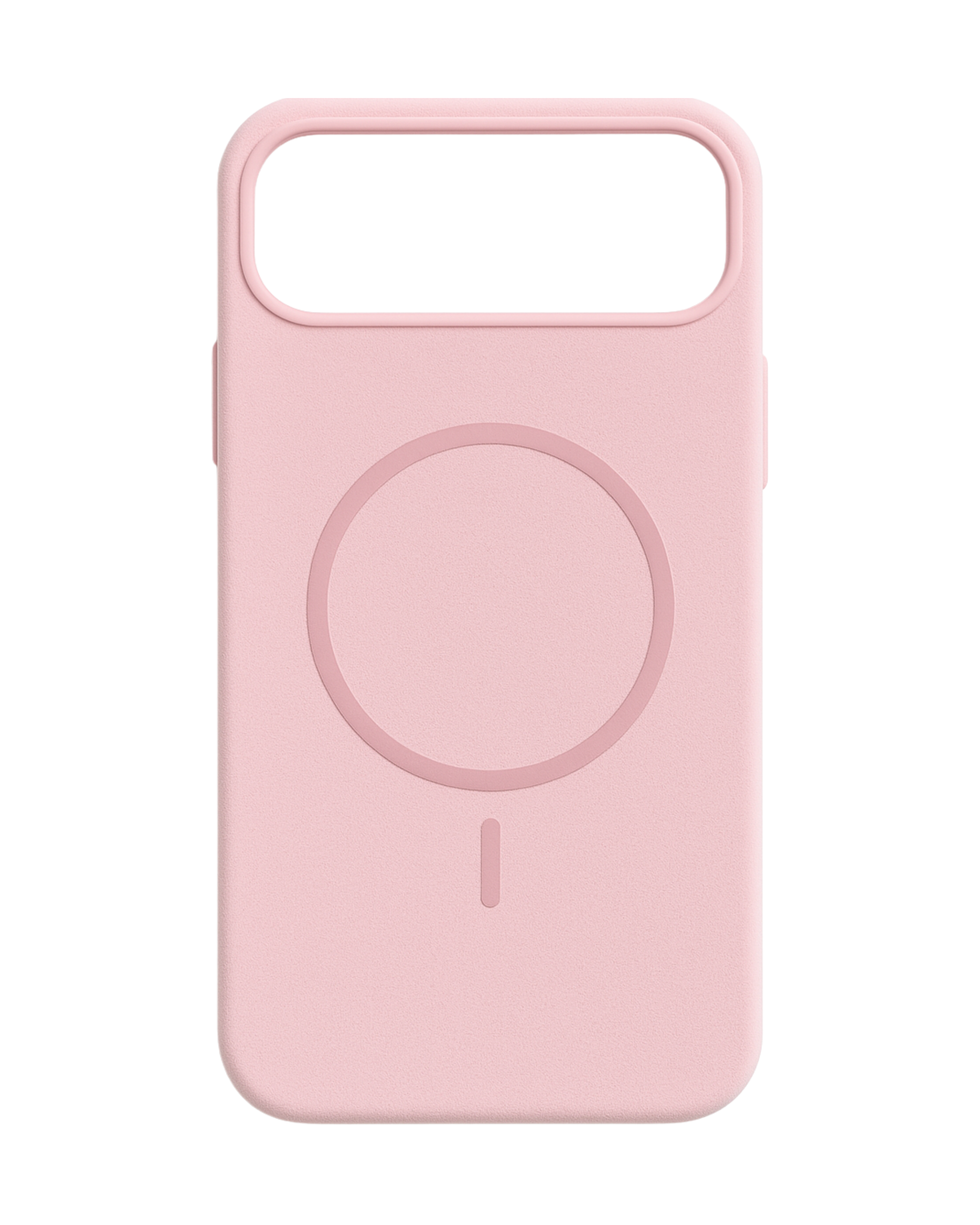 כיסוי סיליקון דמוי קטיפה לאייפון 17 אייר | תומך מאגסייפ | ורוד בייבי