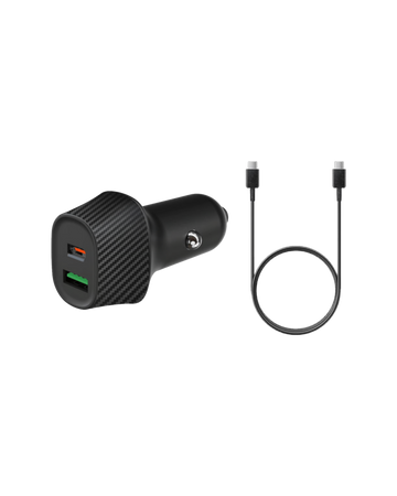 מטען רכב Mower 38W כולל כבל USB-C to Lightning