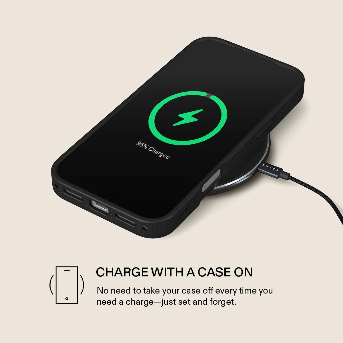 BURGA ELITE DARK | PEACHY GOLD - כיסוי אופנתי לאייפון 17 פרו מקס